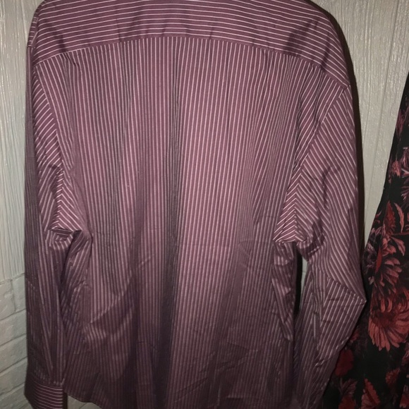 Van Heusen Purple & Striped Dress Shirt - Picture 2 of 2